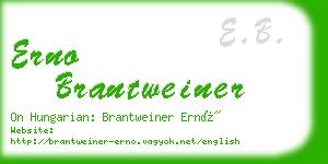 erno brantweiner business card